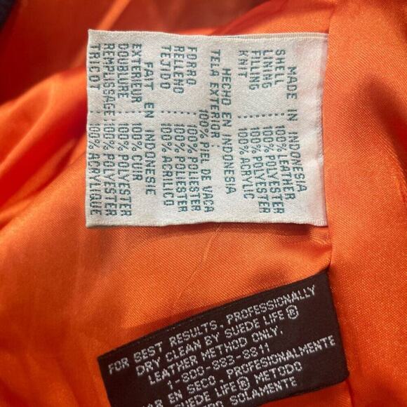 Y2K CARL BANKS NFL MIAMI DOLPHINS LEATHER MOTO JACKET SZ XL ICONIC FOOTBALL - Picture 9 of 16